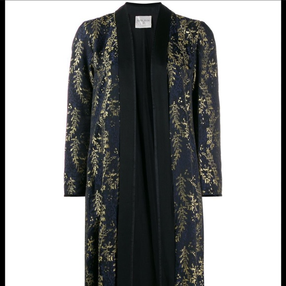 Forte Forte Gipsy Gold Jacquard Coat- Notte - Picture 1 of 7